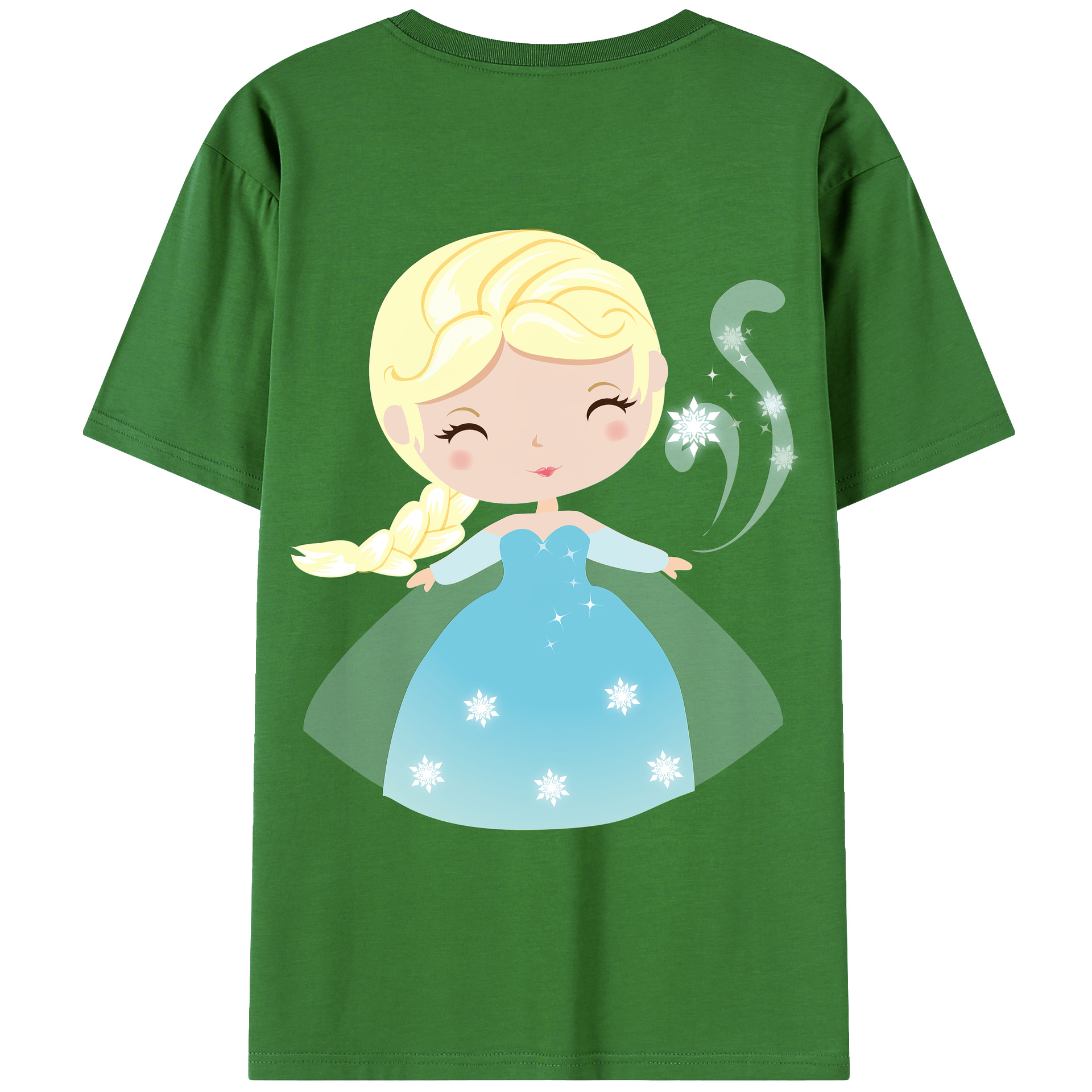 （画像用） アナと雪の女王 アンナ エルサ Frozen Anna Elsa レディース半袖Tシャツ(バックプリント)